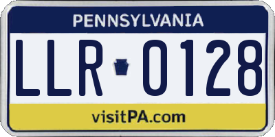 PA license plate LLR0128