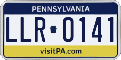 PA license plate LLR0141