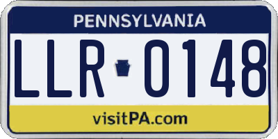 PA license plate LLR0148