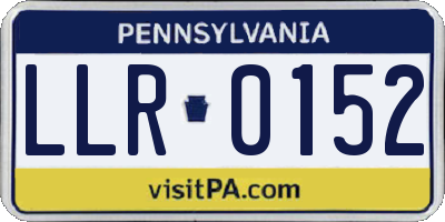 PA license plate LLR0152