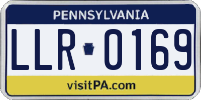 PA license plate LLR0169