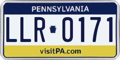 PA license plate LLR0171