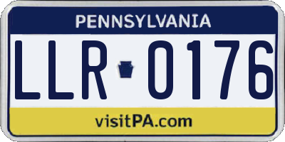PA license plate LLR0176