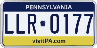 PA license plate LLR0177