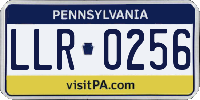 PA license plate LLR0256