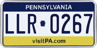 PA license plate LLR0267
