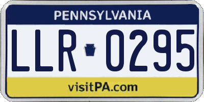 PA license plate LLR0295