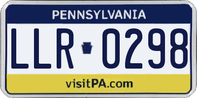 PA license plate LLR0298
