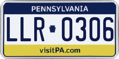 PA license plate LLR0306
