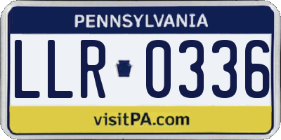 PA license plate LLR0336