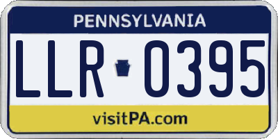 PA license plate LLR0395