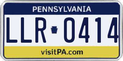 PA license plate LLR0414