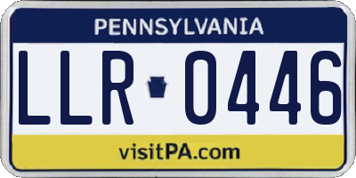 PA license plate LLR0446