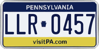 PA license plate LLR0457