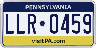 PA license plate LLR0459