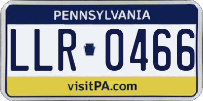 PA license plate LLR0466