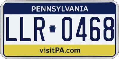 PA license plate LLR0468