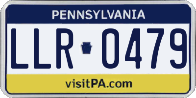 PA license plate LLR0479