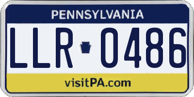 PA license plate LLR0486