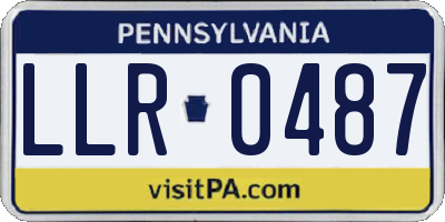 PA license plate LLR0487