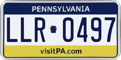 PA license plate LLR0497