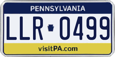 PA license plate LLR0499