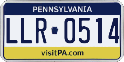 PA license plate LLR0514