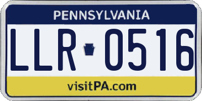 PA license plate LLR0516
