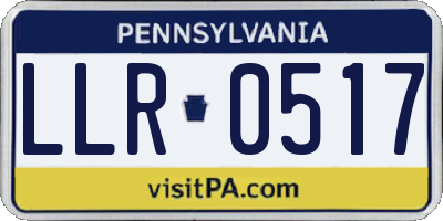 PA license plate LLR0517