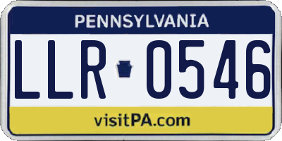 PA license plate LLR0546