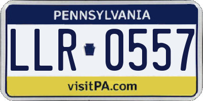 PA license plate LLR0557
