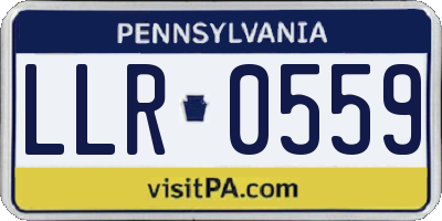 PA license plate LLR0559