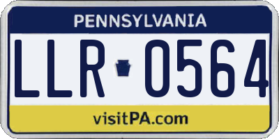 PA license plate LLR0564