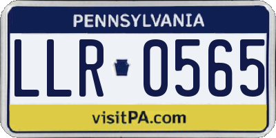 PA license plate LLR0565