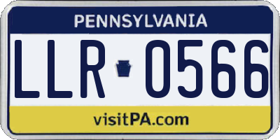 PA license plate LLR0566