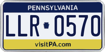 PA license plate LLR0570