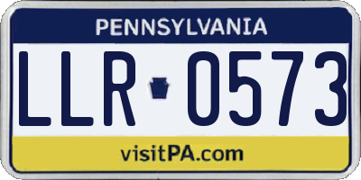 PA license plate LLR0573