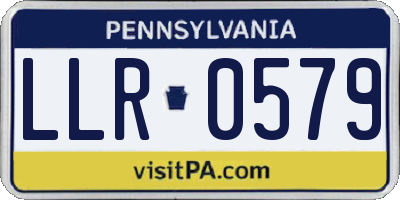 PA license plate LLR0579