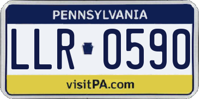 PA license plate LLR0590