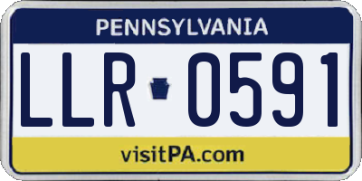 PA license plate LLR0591