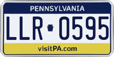 PA license plate LLR0595