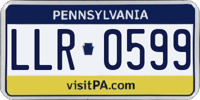 PA license plate LLR0599