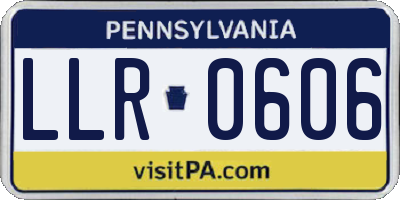 PA license plate LLR0606