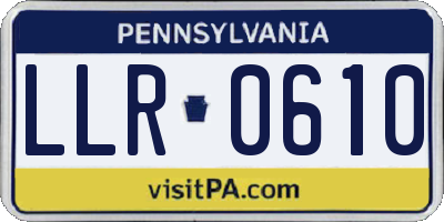 PA license plate LLR0610