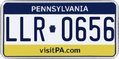 PA license plate LLR0656