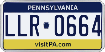 PA license plate LLR0664