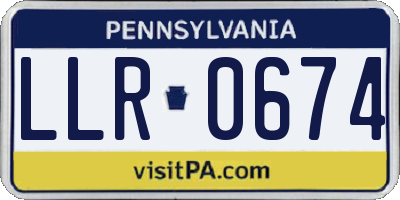 PA license plate LLR0674