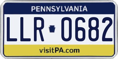 PA license plate LLR0682