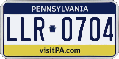 PA license plate LLR0704