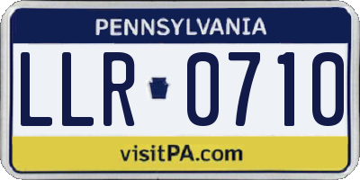 PA license plate LLR0710